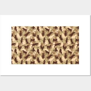 Cats Desert Camouflage Posters and Art